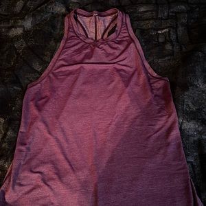 LULULEMON High Neck Tank Top w/ Slit Back Small/meD-Small FabricMark SEE DETAIL